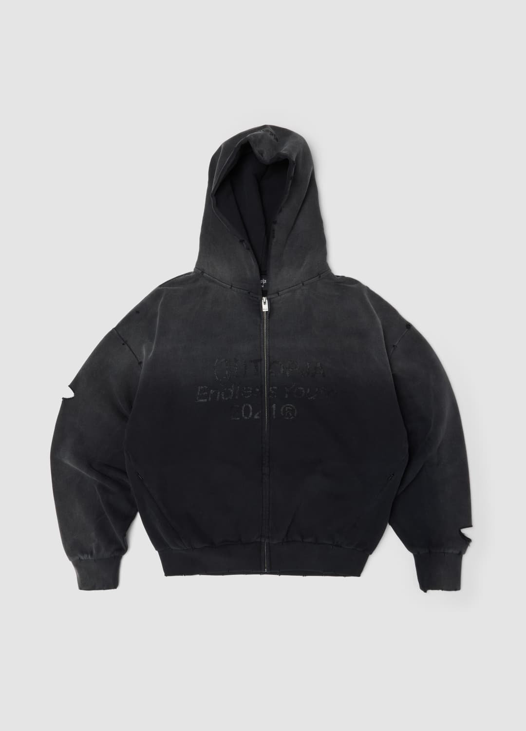 Full-zip Hoodie Sunfaded Black | OVS Full-zip Hoodie Sunfaded Black - 0 | OVS