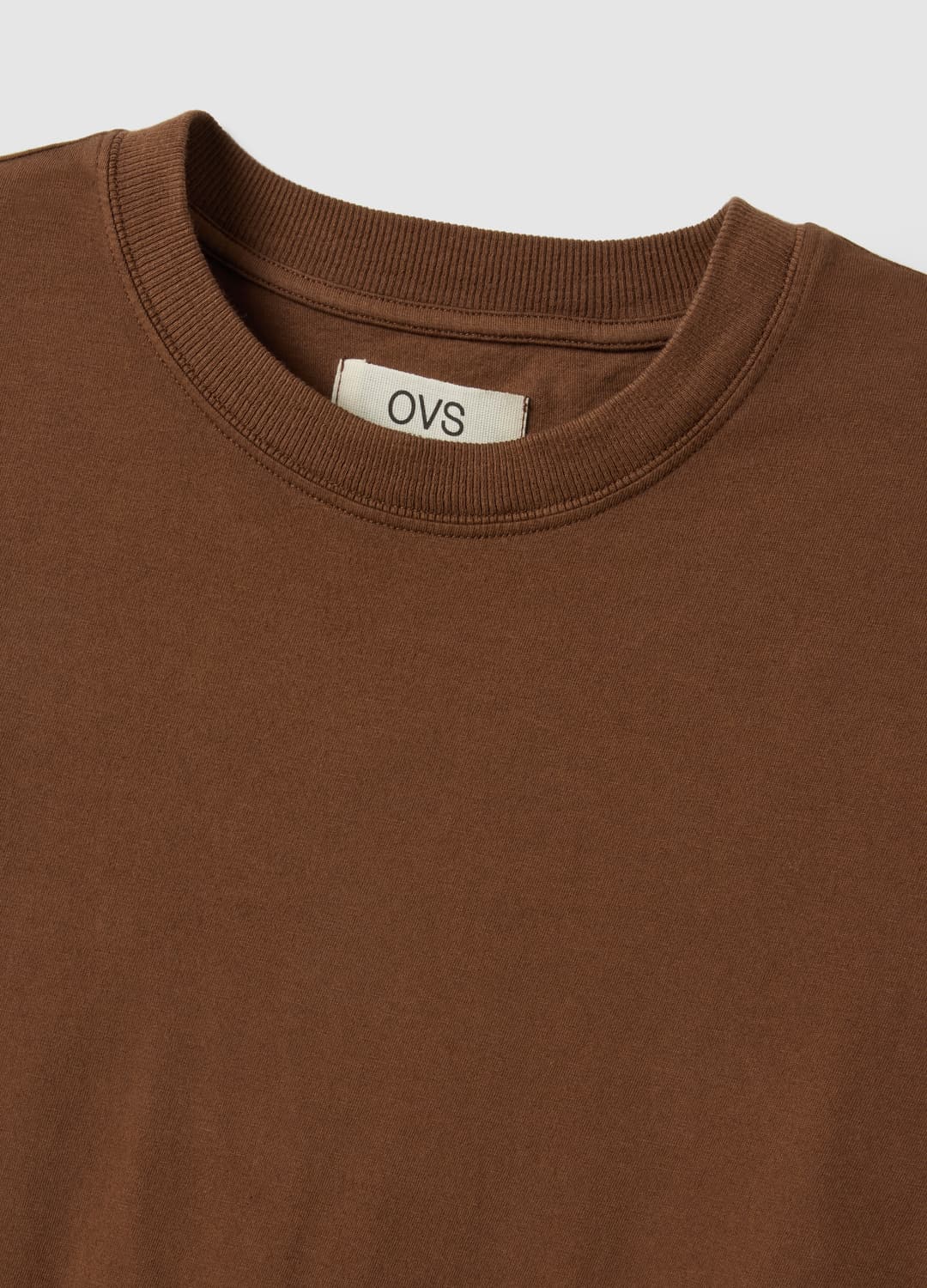 Braunes T-shirt Aus Reiner Baumwolle | OVS Braunes T-shirt Aus Reiner Baumwolle - 5 | OVS