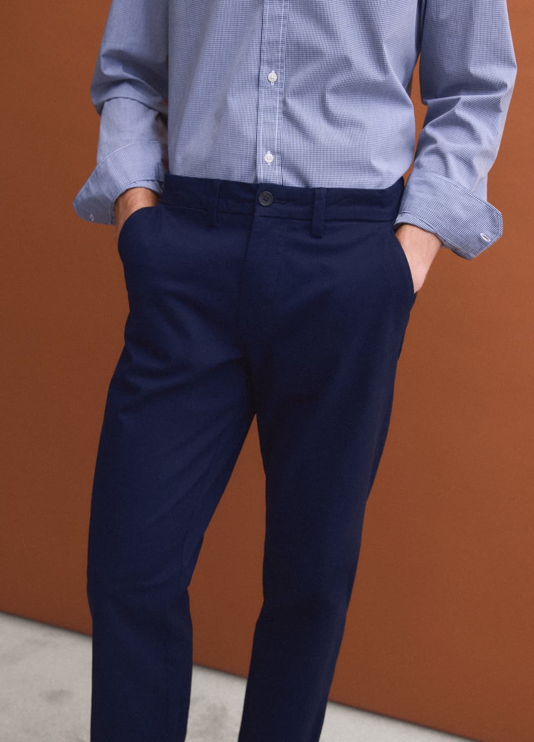 Pantaloni Chino Blu In Twill Di Cotone Elasticizzato Regular Fit | OVS Pantaloni Chino Blu In Twill Di Cotone Elasticizzato Regular Fit - 3 | OVS
