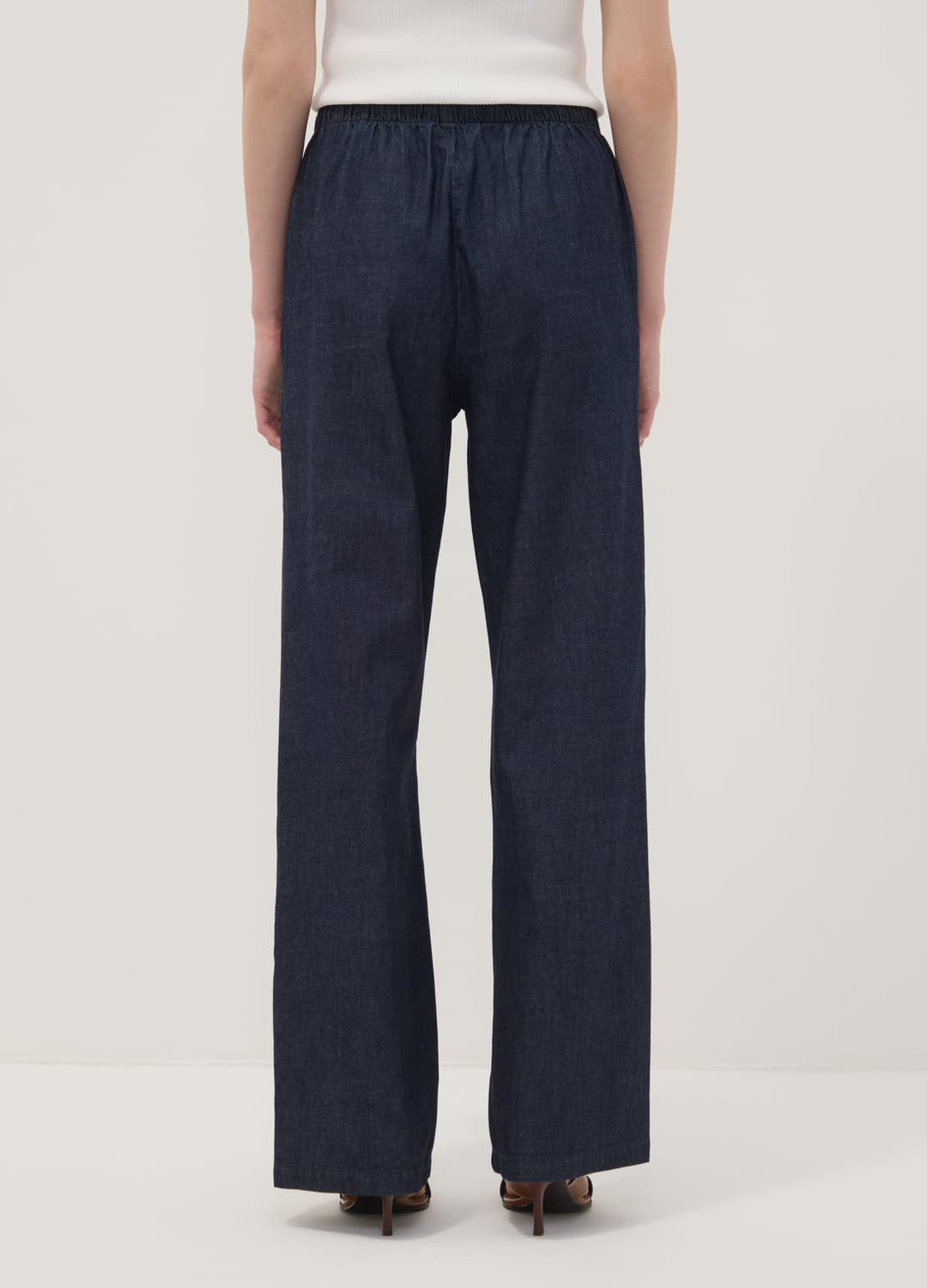 Blaue Wide-leg-jeanshose Aus Reiner Baumwolle Mit Tunnelzug | OVS Blaue Wide-leg-jeanshose Aus Reiner Baumwolle Mit Tunnelzug - 2 | OVS