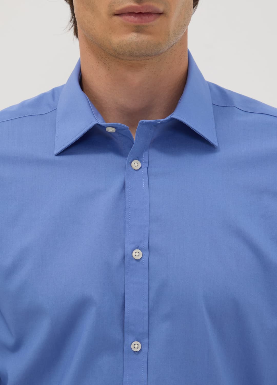 Camicia Blu Slim Fit Con Collo Classico Easy Iron | OVS Camicia Blu Slim Fit Con Collo Classico Easy Iron - 1 | OVS