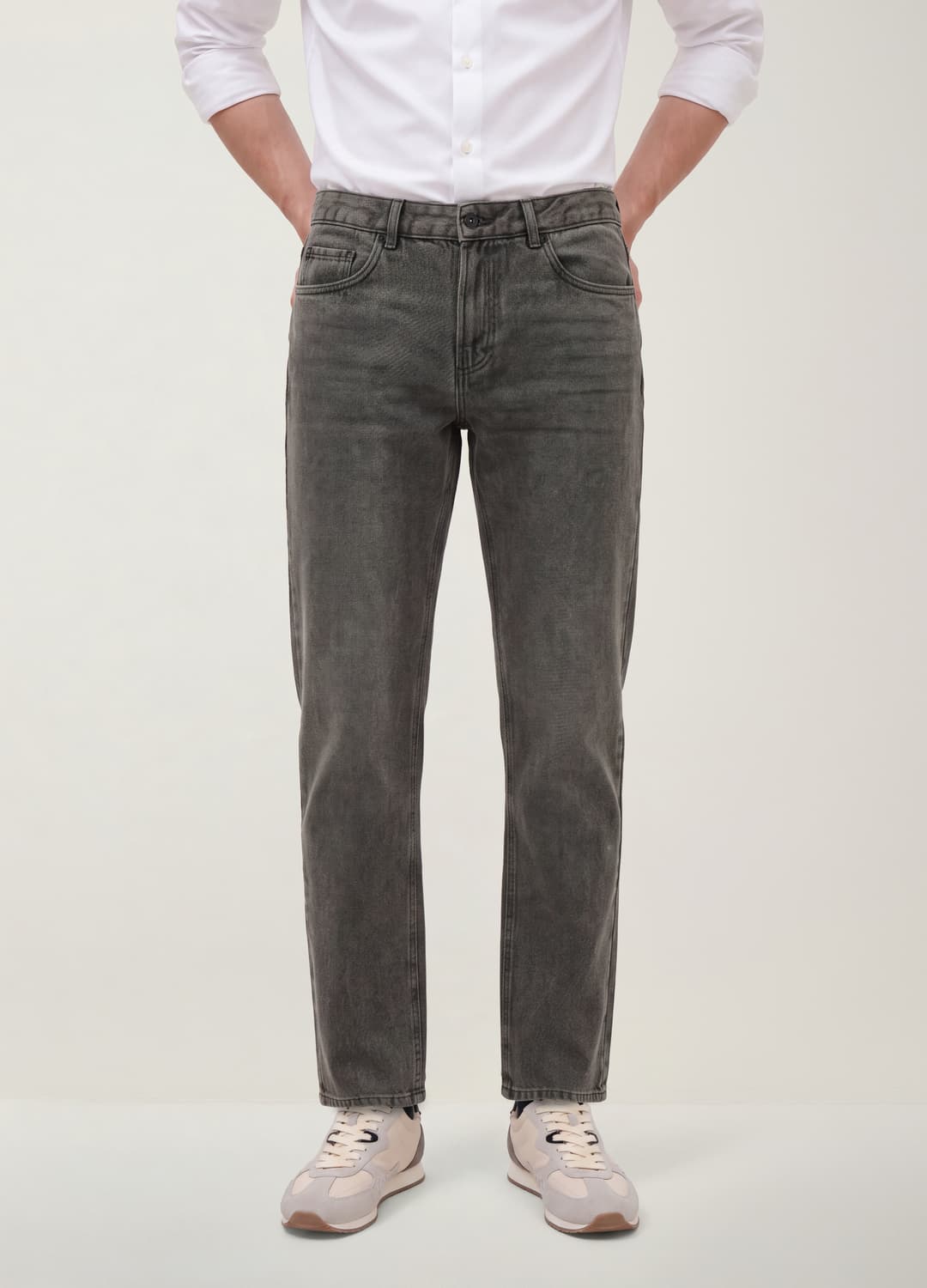 Graue Regular-fit-jeans Aus Baumwoll- | OVS Graue Regular-fit-jeans Aus Baumwoll- - 2 | OVS