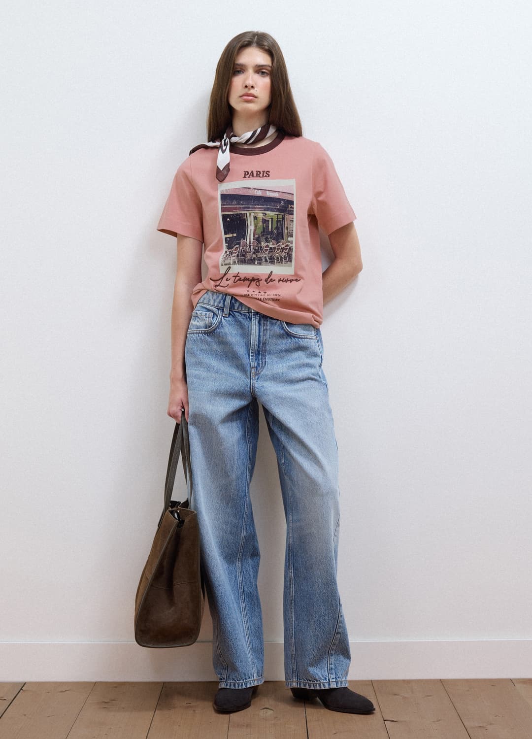 Rosa T-shirt Aus Reiner Baumwolle Mit Paris-print | OVS Rosa T-shirt Aus Reiner Baumwolle Mit Paris-print - 1 | OVS