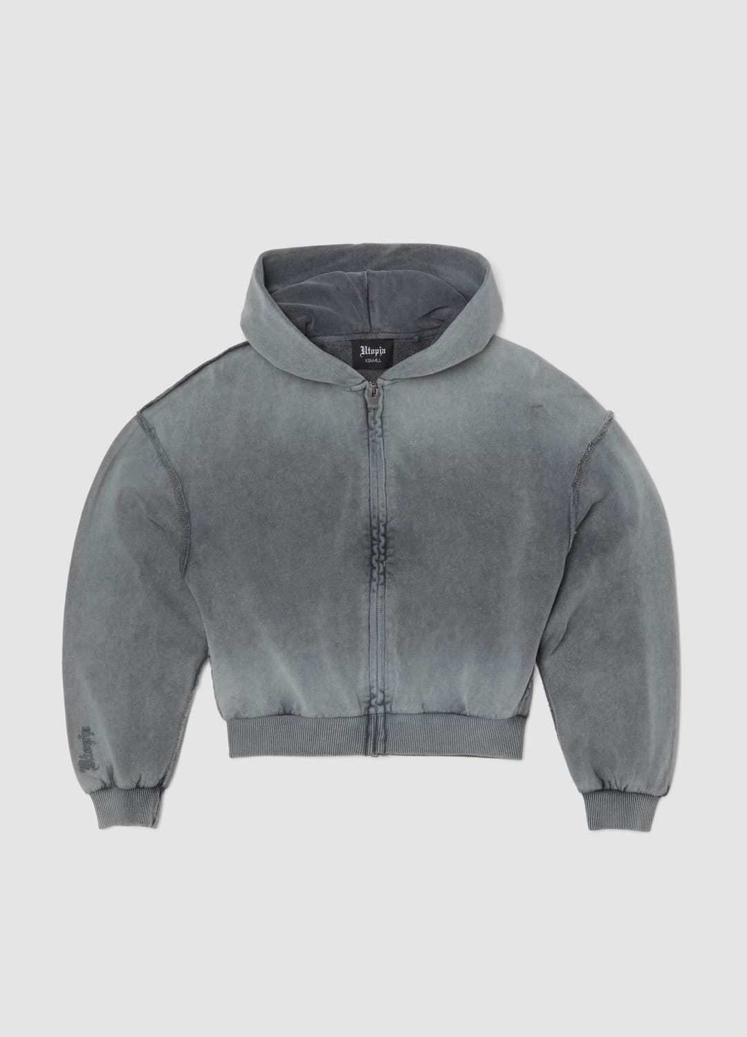 Sunfaded Hoodie Mit Durchgehendem Reißverschluss In Vintage Grey | OVS Sunfaded Hoodie Mit Durchgehendem Reißverschluss In Vintage Grey - 0 | OVS
