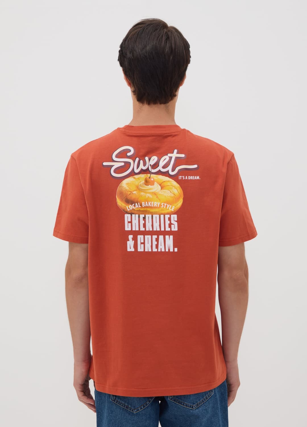 T-shirt Rossa In Puro Cotone Jersey Con Stampa Grafica Regular Fit | OVS T-shirt Rossa In Puro Cotone Jersey Con Stampa Grafica Regular Fit - 3 | OVS