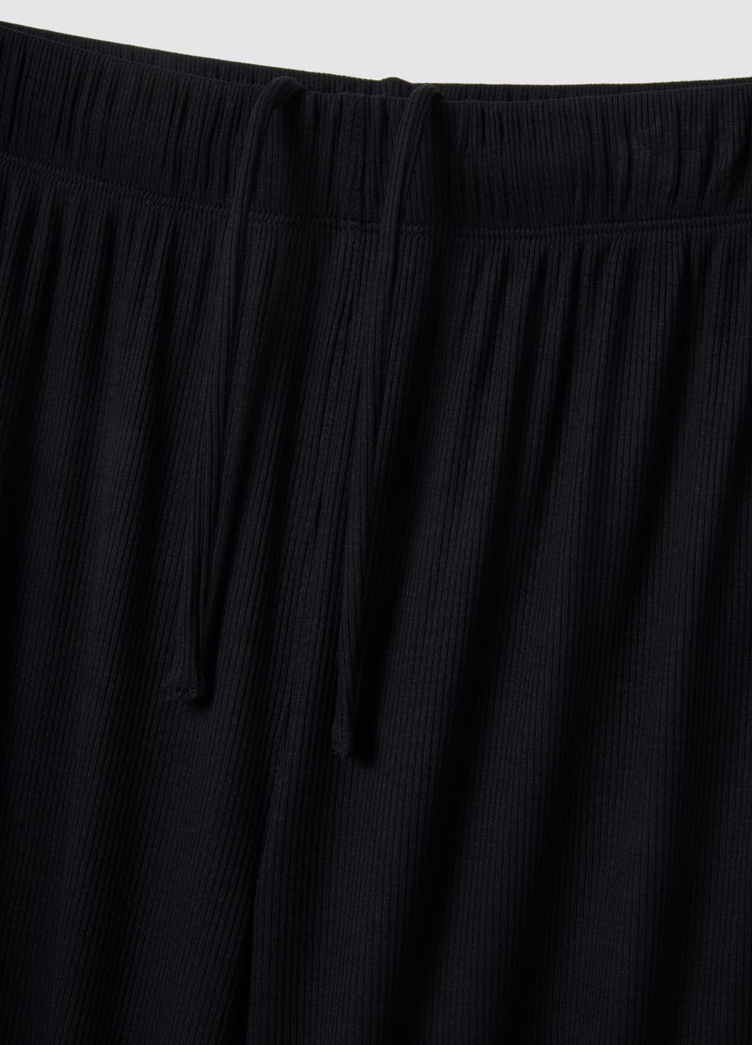 Fließende Ripp-hose Schwarz | OVS Fließende Ripp-hose Schwarz - 5 | OVS
