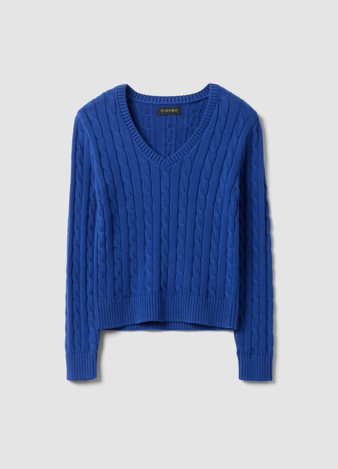 Maglia Blu In Puro Cotone A Trecce Con Scollo Profondo A V | OVS Maglia Blu In Puro Cotone A Trecce Con Scollo Profondo A V - 4 | OVS