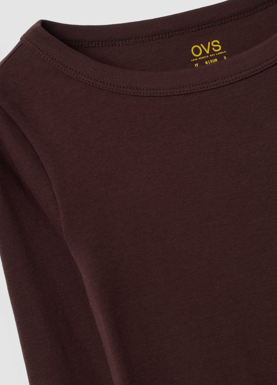 Braunes T-shirt Aus Reiner Baumwolle Mit Rundhals | OVS Braunes T-shirt Aus Reiner Baumwolle Mit Rundhals - 5 | OVS