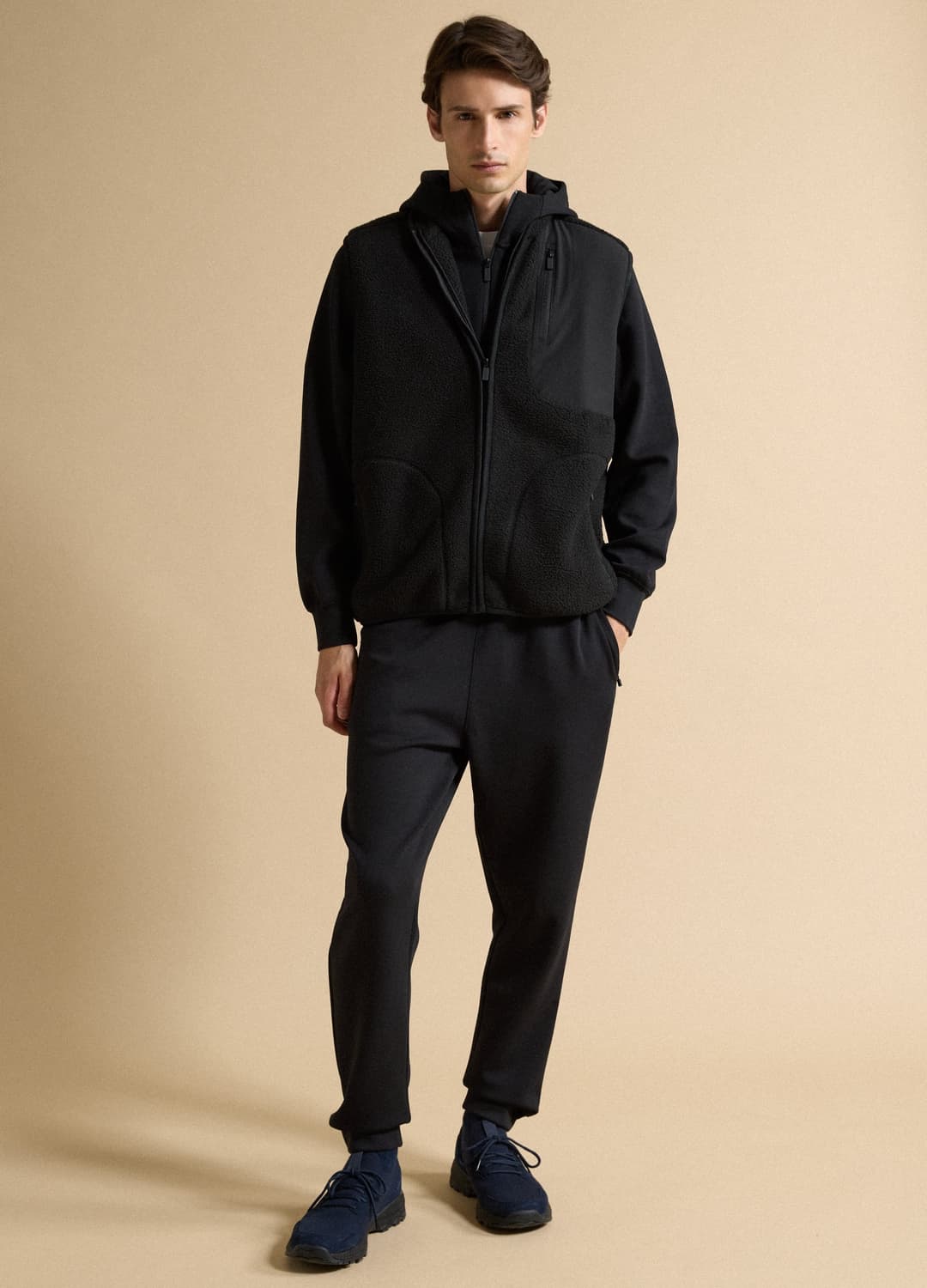 Felpa Full-zip Reversibile Nera Con Colletto Regular Fit | OVS Felpa Full-zip Reversibile Nera Con Colletto Regular Fit - 1 | OVS