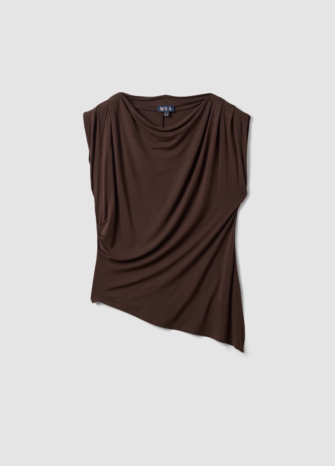 T-shirt Marrone In Viscosa Elasticizzata Con Scollo Drappeggiato | OVS T-shirt Marrone In Viscosa Elasticizzata Con Scollo Drappeggiato - 4 | OVS