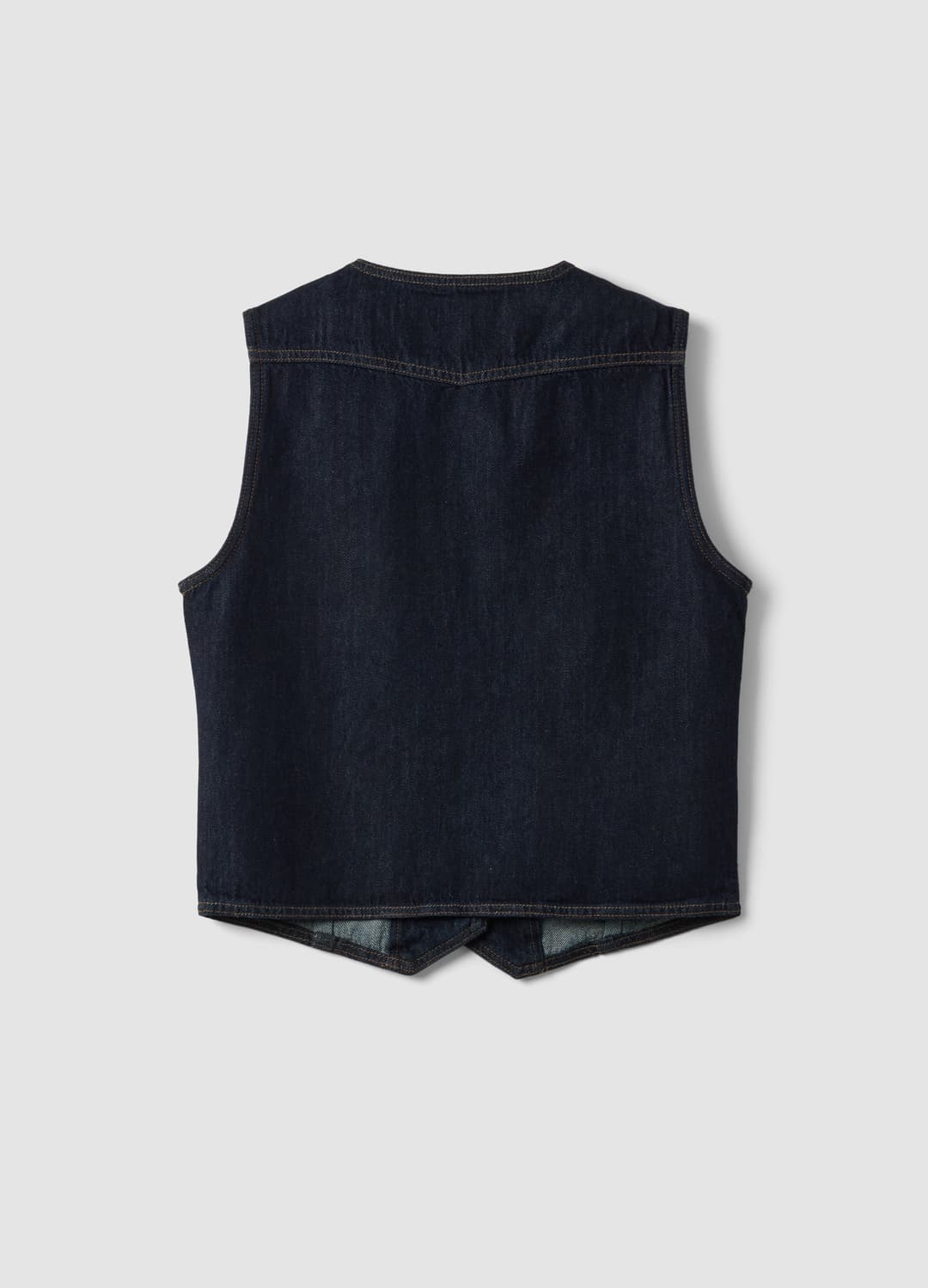 Blaue Denim-weste Aus Reiner Baumwolle Mit Knöpfen | OVS Blaue Denim-weste Aus Reiner Baumwolle Mit Knöpfen - 6 | OVS