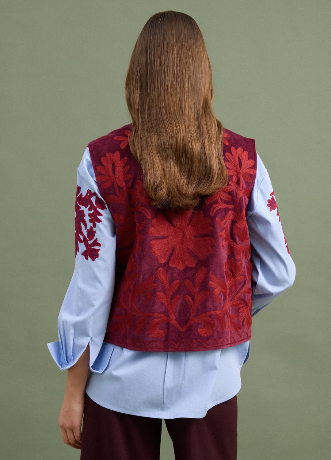 Gilet Rosso In Puro Cotone Con Ricami Floreali | OVS Gilet Rosso In Puro Cotone Con Ricami Floreali - 3 | OVS