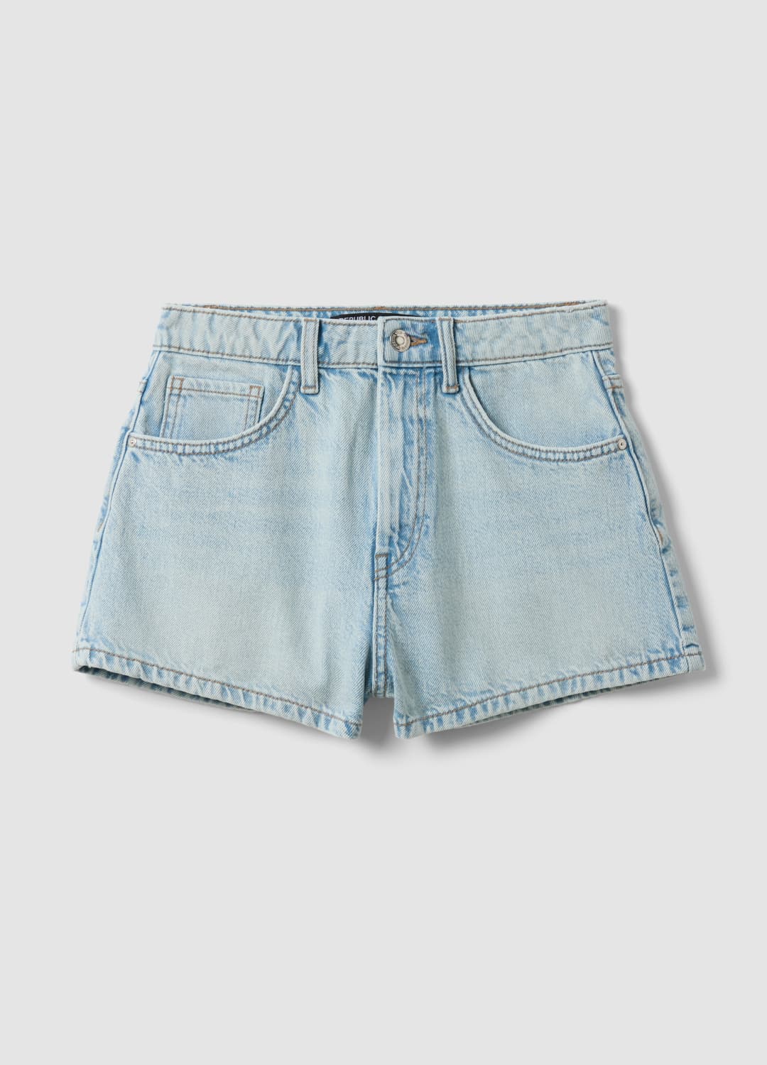 Hellblaue Denim-shorts Aus Reiner Baumwolle | OVS Hellblaue Denim-shorts Aus Reiner Baumwolle - 4 | OVS
