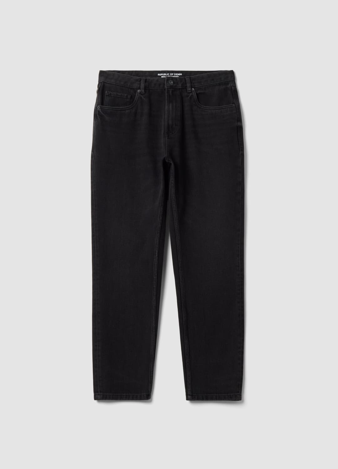 Jeans Neri Regular Tapered In Misto Cotone | OVS Jeans Neri Regular Tapered In Misto Cotone - 4 | OVS