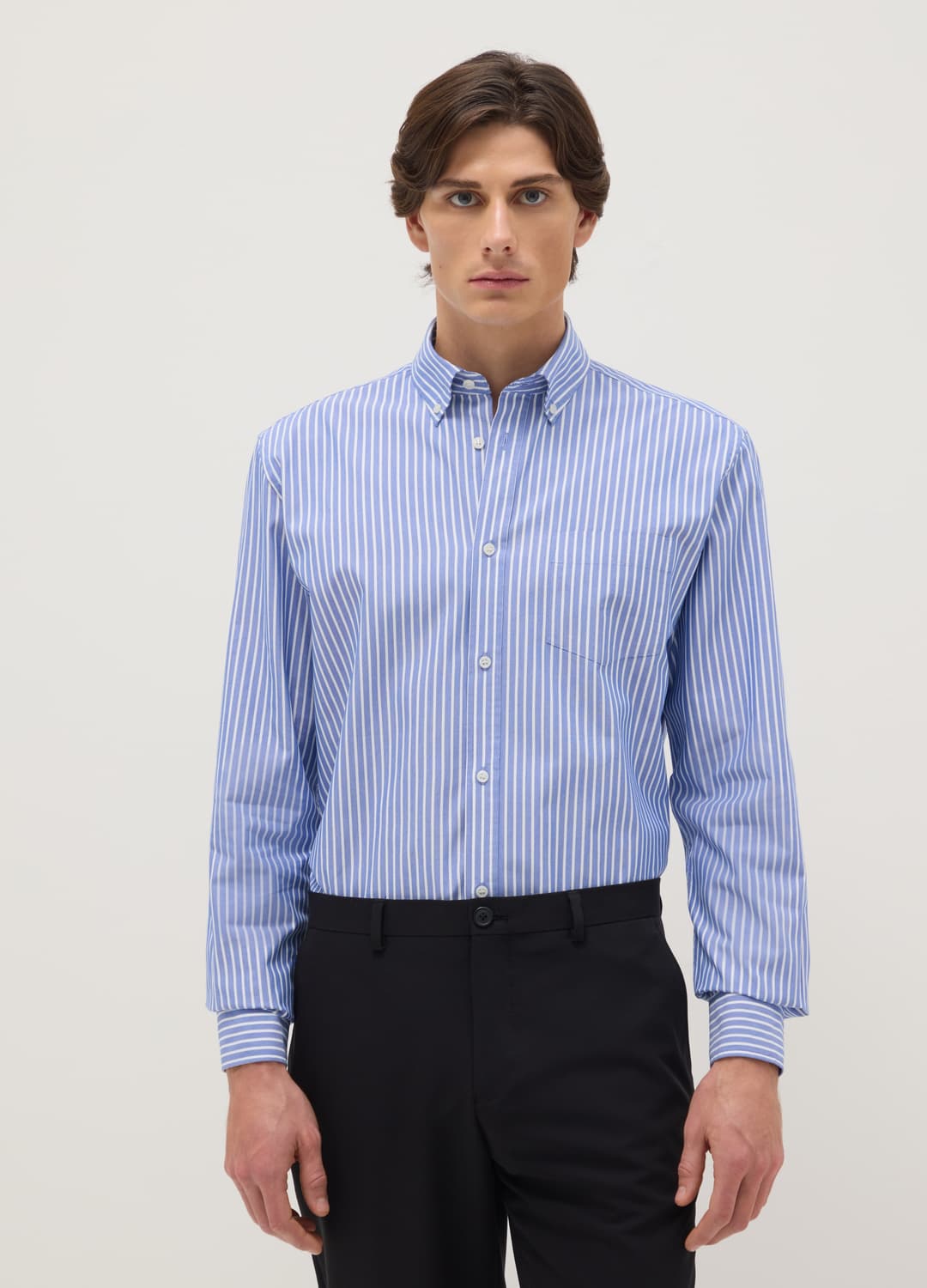 Camicia A Righe Regular Fit In Tessuto Coolmax® | OVS Camicia A Righe Regular Fit In Tessuto Coolmax® - 0 | OVS