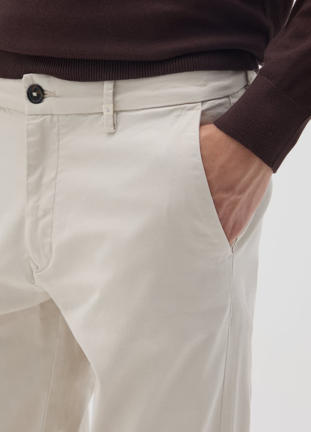 Pantaloni In Cotone Elasticizzato Marroni Slim Fit | OVS Pantaloni In Cotone Elasticizzato Marroni Slim Fit - 3 | OVS