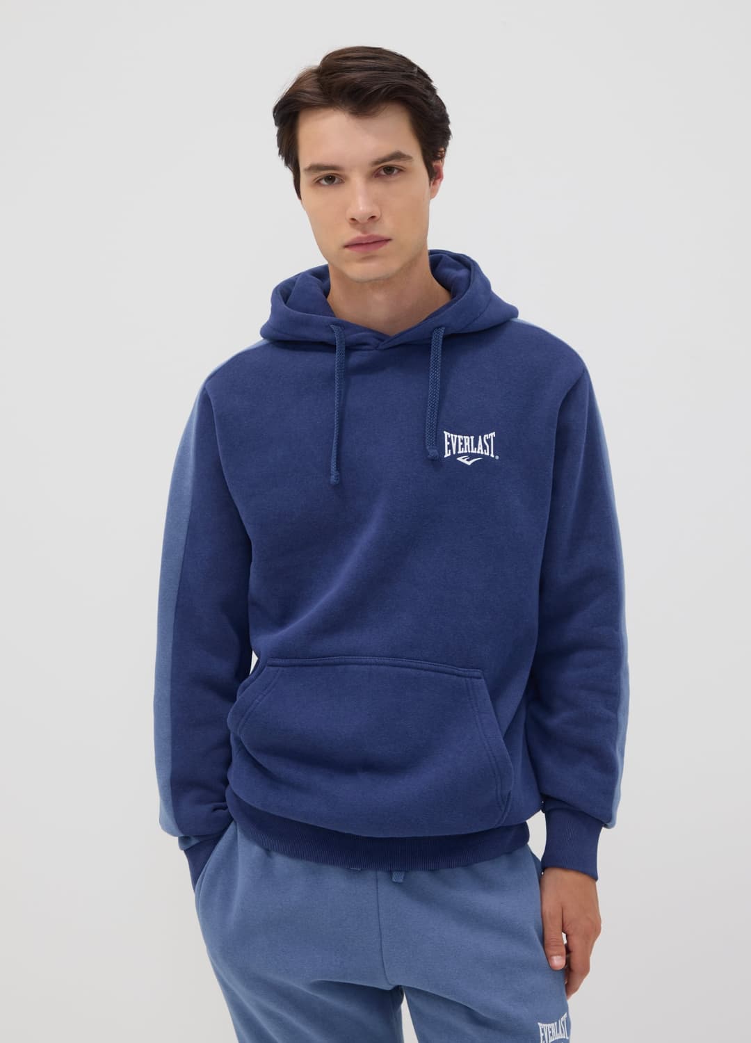 Felpa Blu Con Cappuccio In Misto Cotone Con Logo | OVS Felpa Blu Con Cappuccio In Misto Cotone Con Logo - 0 | OVS