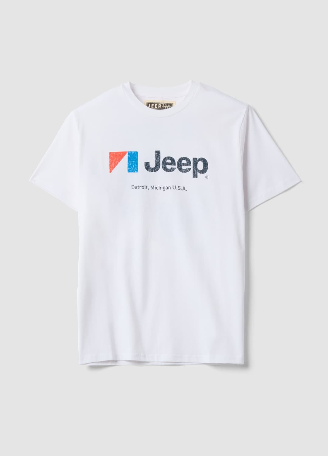 Weißes Rundhals-t-shirt Aus Reiner Baumwolle Mit Jeep-print | OVS Weißes Rundhals-t-shirt Aus Reiner Baumwolle Mit Jeep-print - 4 | OVS
