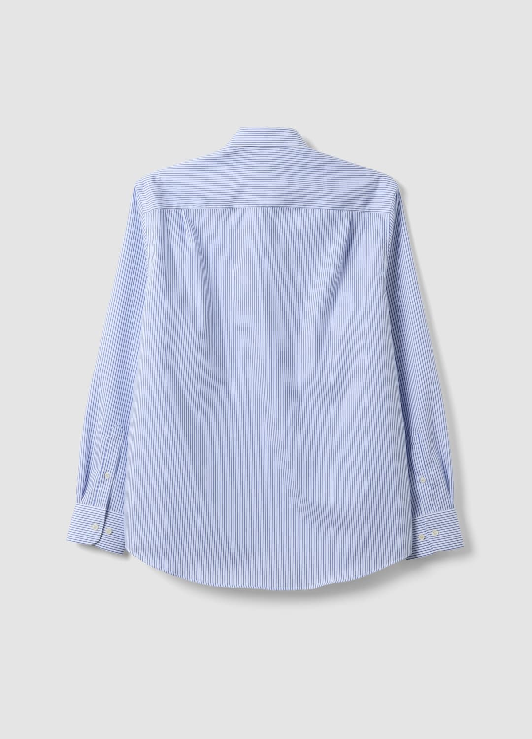 Camicia Azzurra A Righe In Dobby Di Puro Cotone Con Collo Francese No Iron | OVS Camicia Azzurra A Righe In Dobby Di Puro Cotone Con Collo Francese No Iron - 6 | OVS