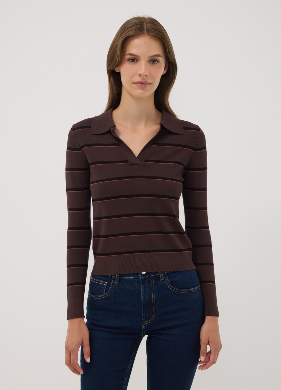 Brauner Pullover Aus Viskosemix Mit Polokragen | OVS Brauner Pullover Aus Viskosemix Mit Polokragen - 9 | OVS
