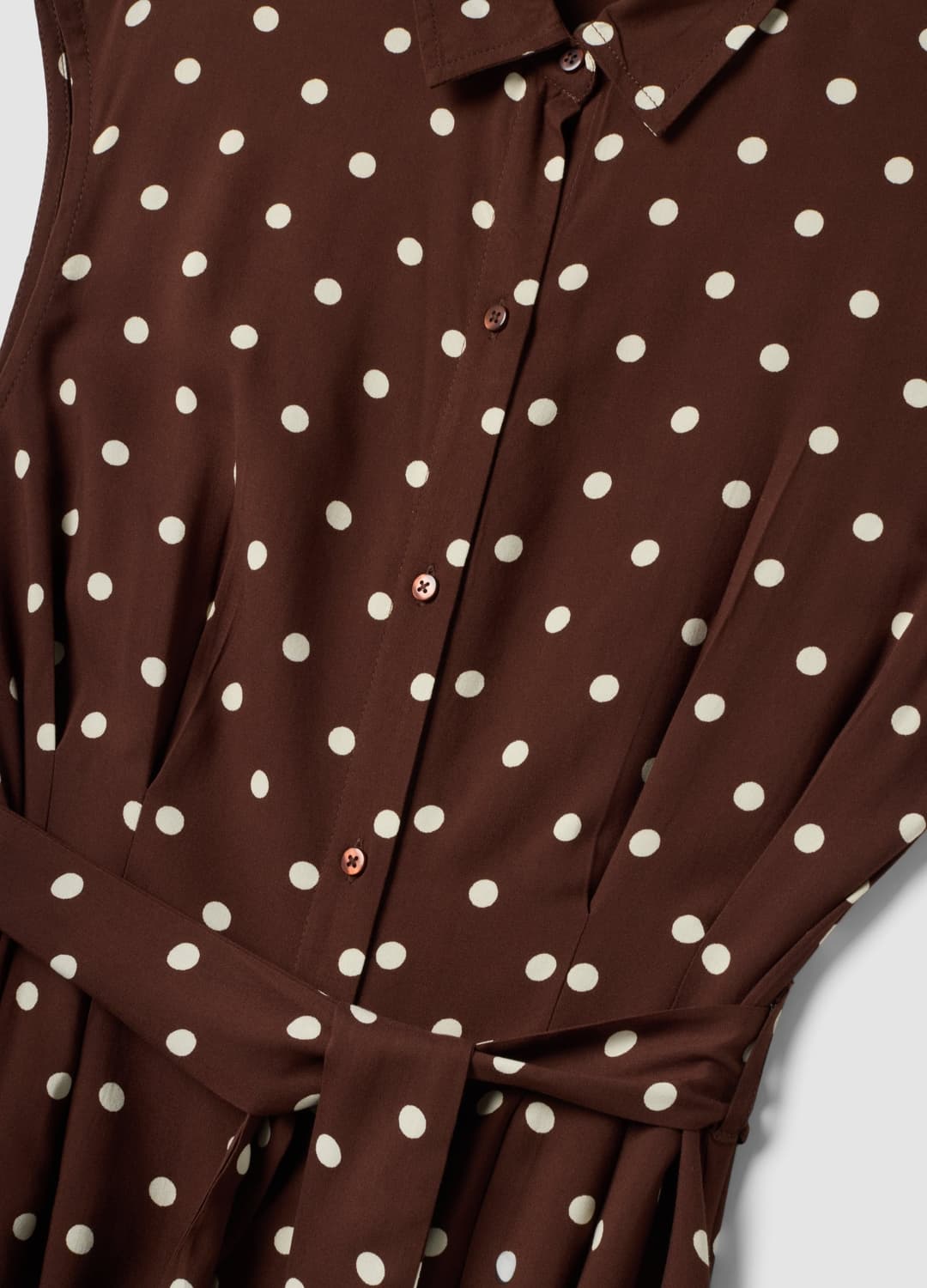 Abito Midi Marrone In Pura Viscosa A Pois Regular Fit | OVS Abito Midi Marrone In Pura Viscosa A Pois Regular Fit - 6 | OVS