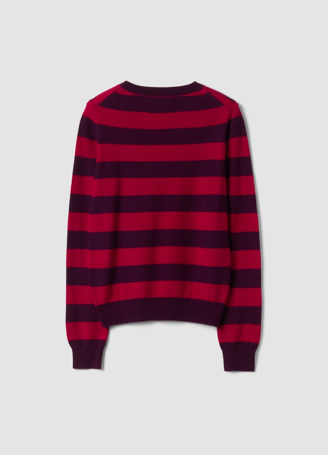 Maglia Rossa In Pura Lana A Righe Con Girocollo | OVS Maglia Rossa In Pura Lana A Righe Con Girocollo - 2 | OVS