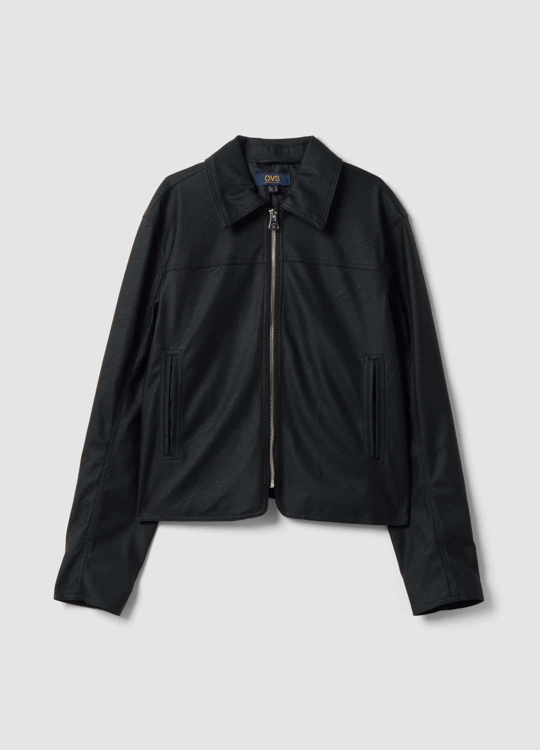 Schwarze Jacke Mit Reißverschluss Und Slim-fit-kragen | OVS Schwarze Jacke Mit Reißverschluss Und Slim-fit-kragen - 4 | OVS
