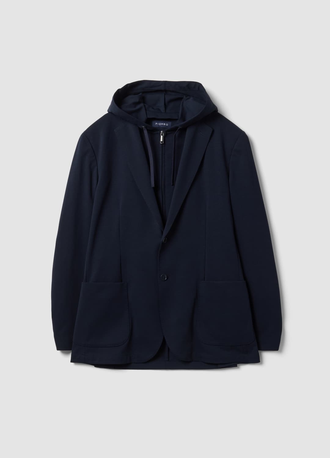Blazer Blu In Cotone Elasticizzato Con Cappuccio E Rever Classici | OVS Blazer Blu In Cotone Elasticizzato Con Cappuccio E Rever Classici - 0 | OVS