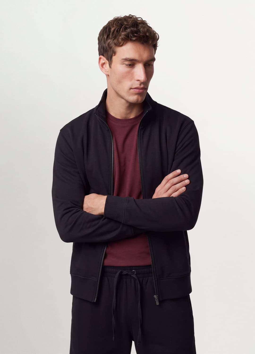Felpa Blu In Misto Cotone Con Girocollo E Zip Regular Fit | OVS Felpa Blu In Misto Cotone Con Girocollo E Zip Regular Fit - 1 | OVS