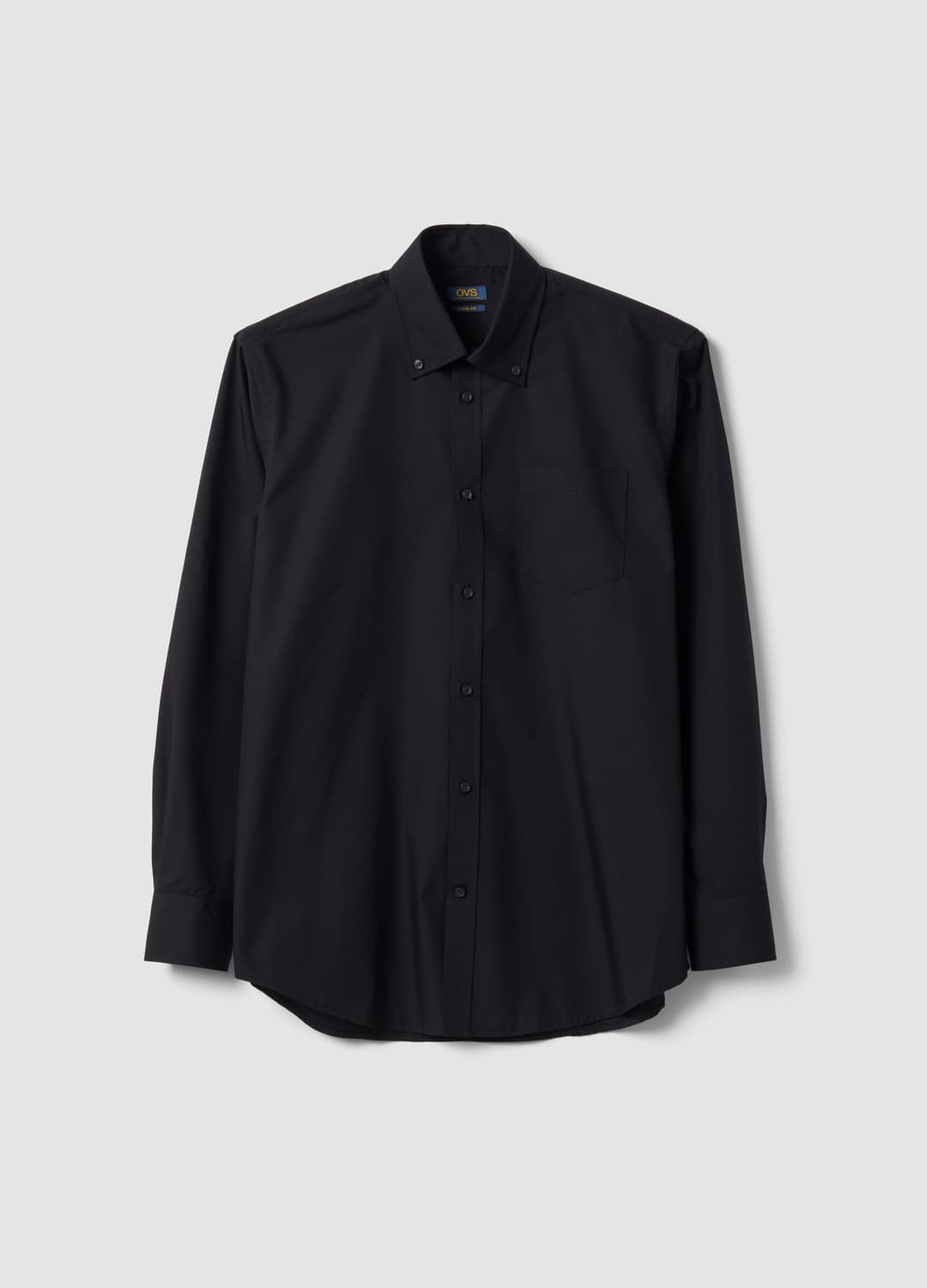Camicia Nera Slim Fit Con Colletto Classico Easy Iron | OVS Camicia Nera Slim Fit Con Colletto Classico Easy Iron - 4 | OVS