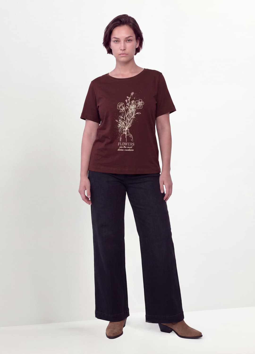 T-shirt Rossa In Puro Cotone Con Stampa Floreale Regular Fit | OVS T-shirt Rossa In Puro Cotone Con Stampa Floreale Regular Fit - 2 | OVS