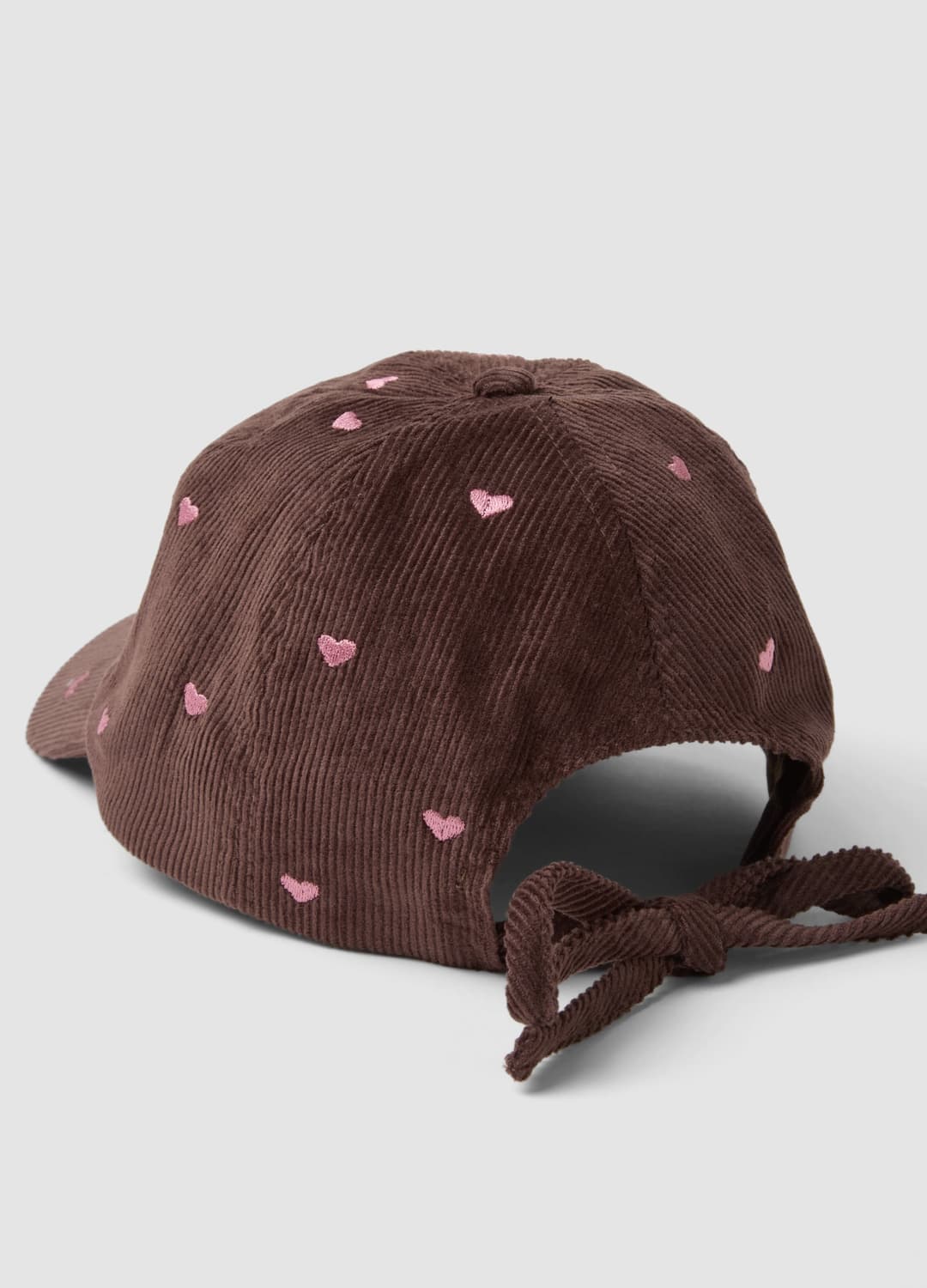 Cappello Marrone In Puro Cotone A Coste Con Cuori | OVS Cappello Marrone In Puro Cotone A Coste Con Cuori - 1 | OVS