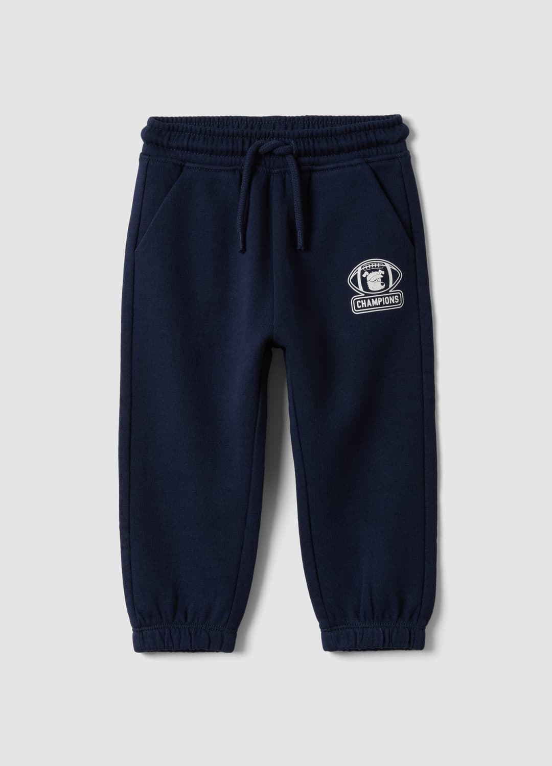 Pantaloni Jogger Blu In Puro Cotone Organico Con Coulisse Per Bimbo | OVS Pantaloni Jogger Blu In Puro Cotone Organico Con Coulisse Per Bimbo - 0 | OVS