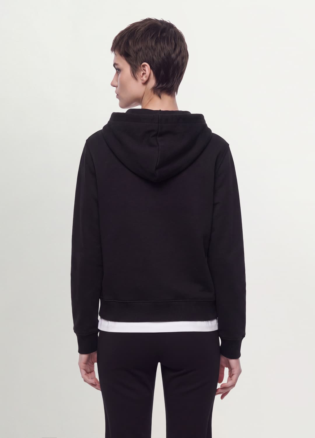 Felpa Nera In Misto Cotone Con Cappuccio Regular Fit | OVS Felpa Nera In Misto Cotone Con Cappuccio Regular Fit - 3 | OVS