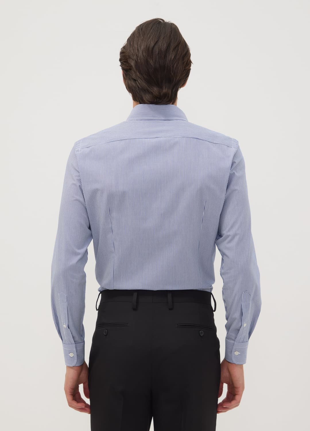 Camicia Blu A Righe In Misto Cotone Button Down Easy Iron Slim Fit | OVS Camicia Blu A Righe In Misto Cotone Button Down Easy Iron Slim Fit - 3 | OVS