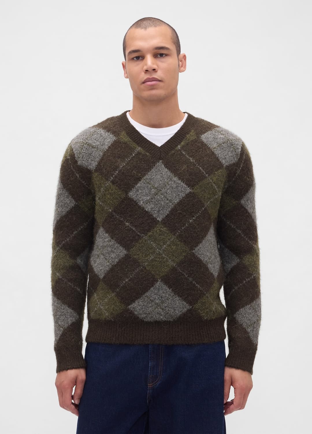 Maglione Cashsoft A Rombi In Misto Lana E Alpaca | OVS Maglione Cashsoft A Rombi In Misto Lana E Alpaca - 0 | OVS