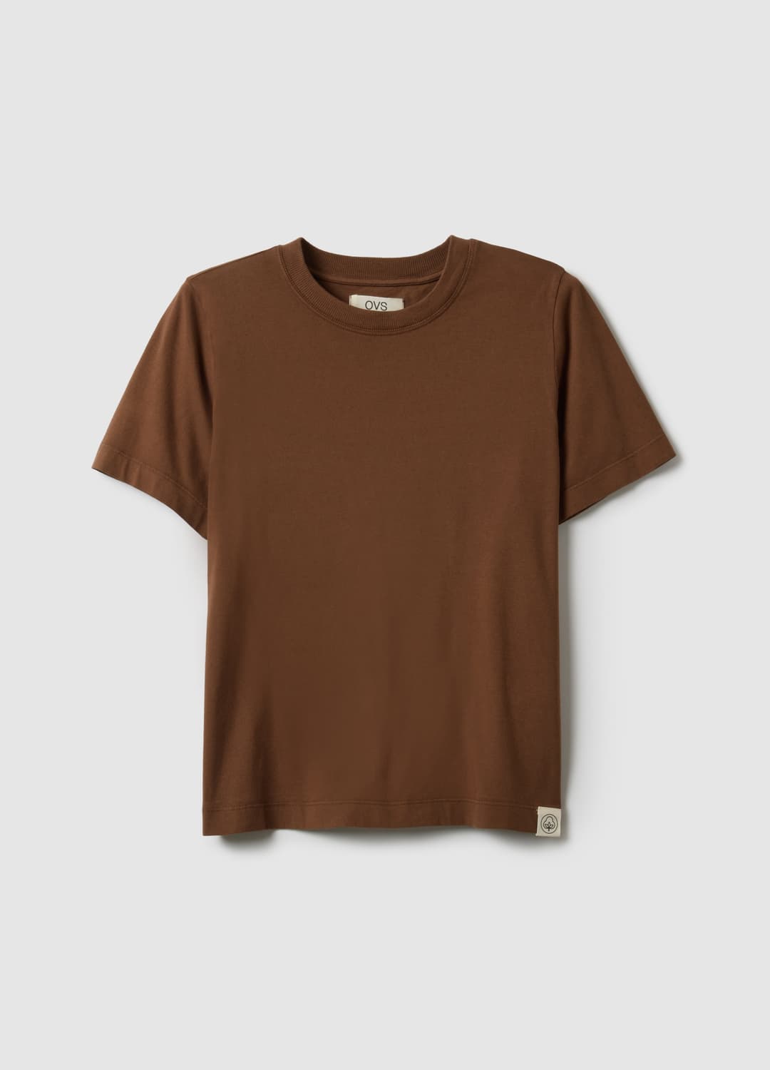 Braunes T-shirt Aus Reiner Baumwolle | OVS Braunes T-shirt Aus Reiner Baumwolle - 4 | OVS