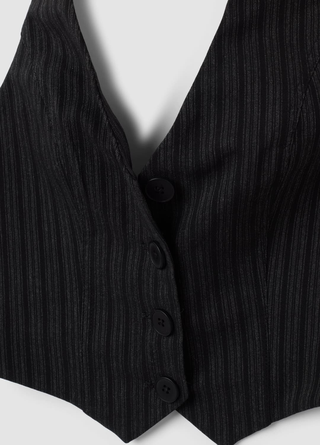 Gilet Nero Crop In Viscosa Elasticizzata A Righe | OVS Gilet Nero Crop In Viscosa Elasticizzata A Righe - 6 | OVS