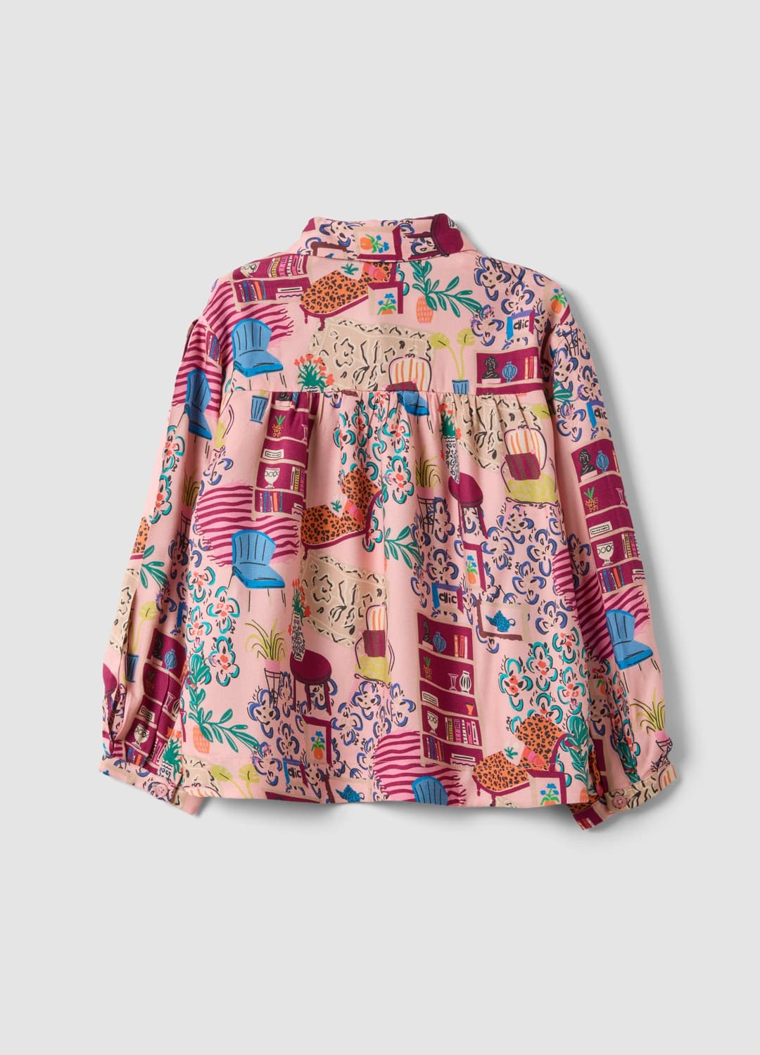 Camicia Rosa In Pura Viscosa Con Fantasia E Colletto Classico Per Bambina | OVS Camicia Rosa In Pura Viscosa Con Fantasia E Colletto Classico Per Bambina - 5 | OVS