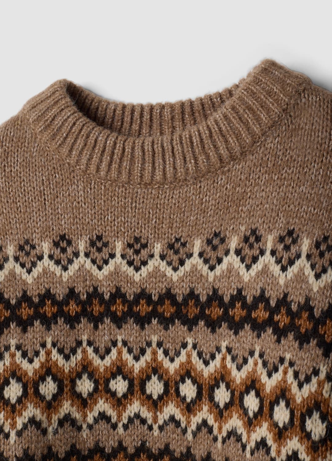 Brauner Jacquard-pullover Mit Stehkragen | OVS Brauner Jacquard-pullover Mit Stehkragen - 5 | OVS