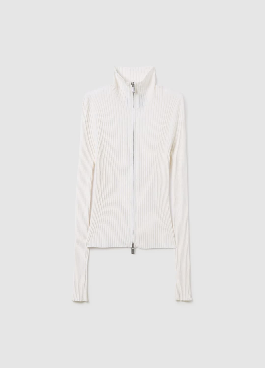 Full-zip Rippstrick Weiß | OVS Full-zip Rippstrick Weiß - 5 | OVS