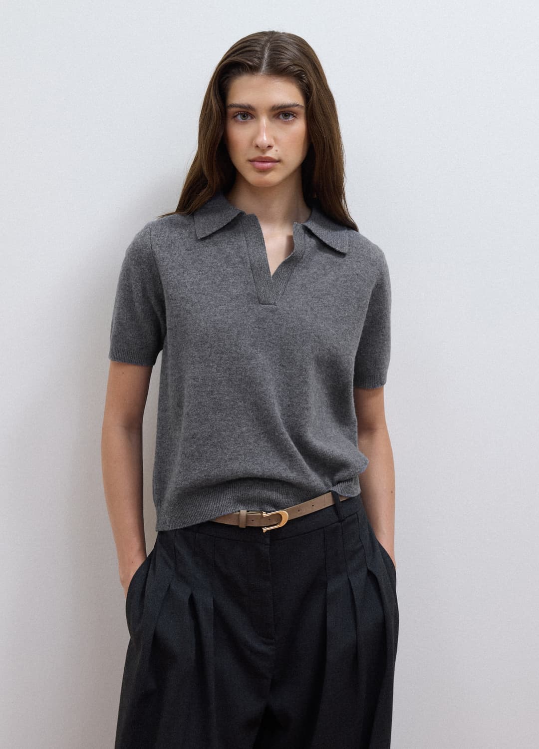 Grauer Pullover Aus Reiner Wolle Mit Polokragen Und Relaxed Fit | OVS Grauer Pullover Aus Reiner Wolle Mit Polokragen Und Relaxed Fit - 2 | OVS