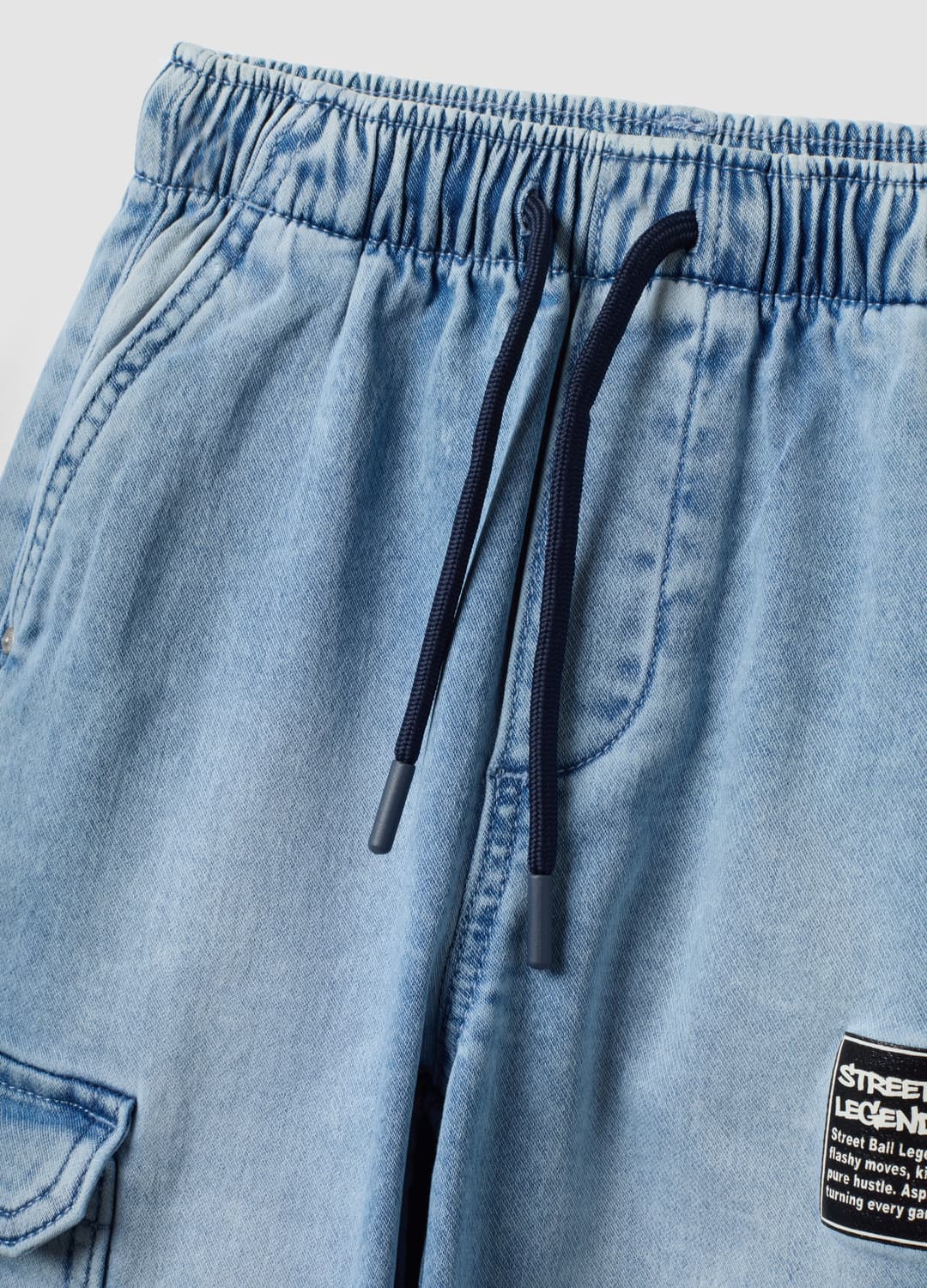 Pantaloni Jogger Denim Azzurri In Cotone Elasticizzato Per Bambino Relaxed Fit | OVS Pantaloni Jogger Denim Azzurri In Cotone Elasticizzato Per Bambino Relaxed Fit - 2 | OVS