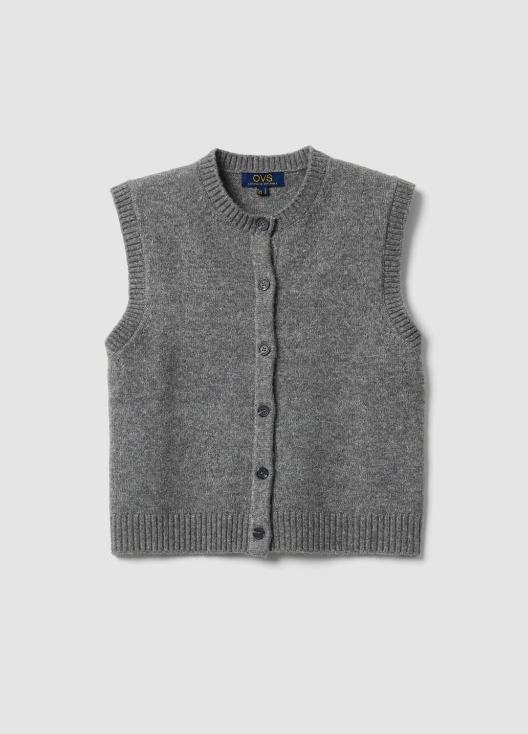 Gilet Grigio In Lana Elasticizzata A Girocollo | OVS Gilet Grigio In Lana Elasticizzata A Girocollo - 4 | OVS