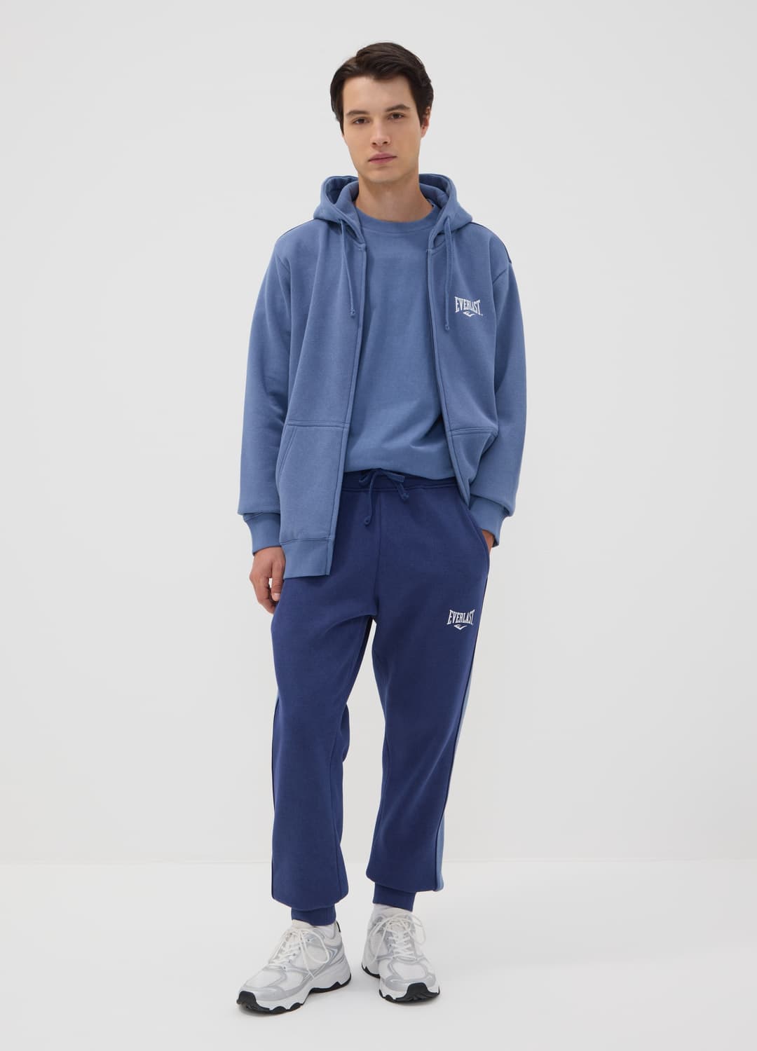 Felpa Blu Con Cappuccio In Misto Cotone Con Logo | OVS Felpa Blu Con Cappuccio In Misto Cotone Con Logo - 1 | OVS