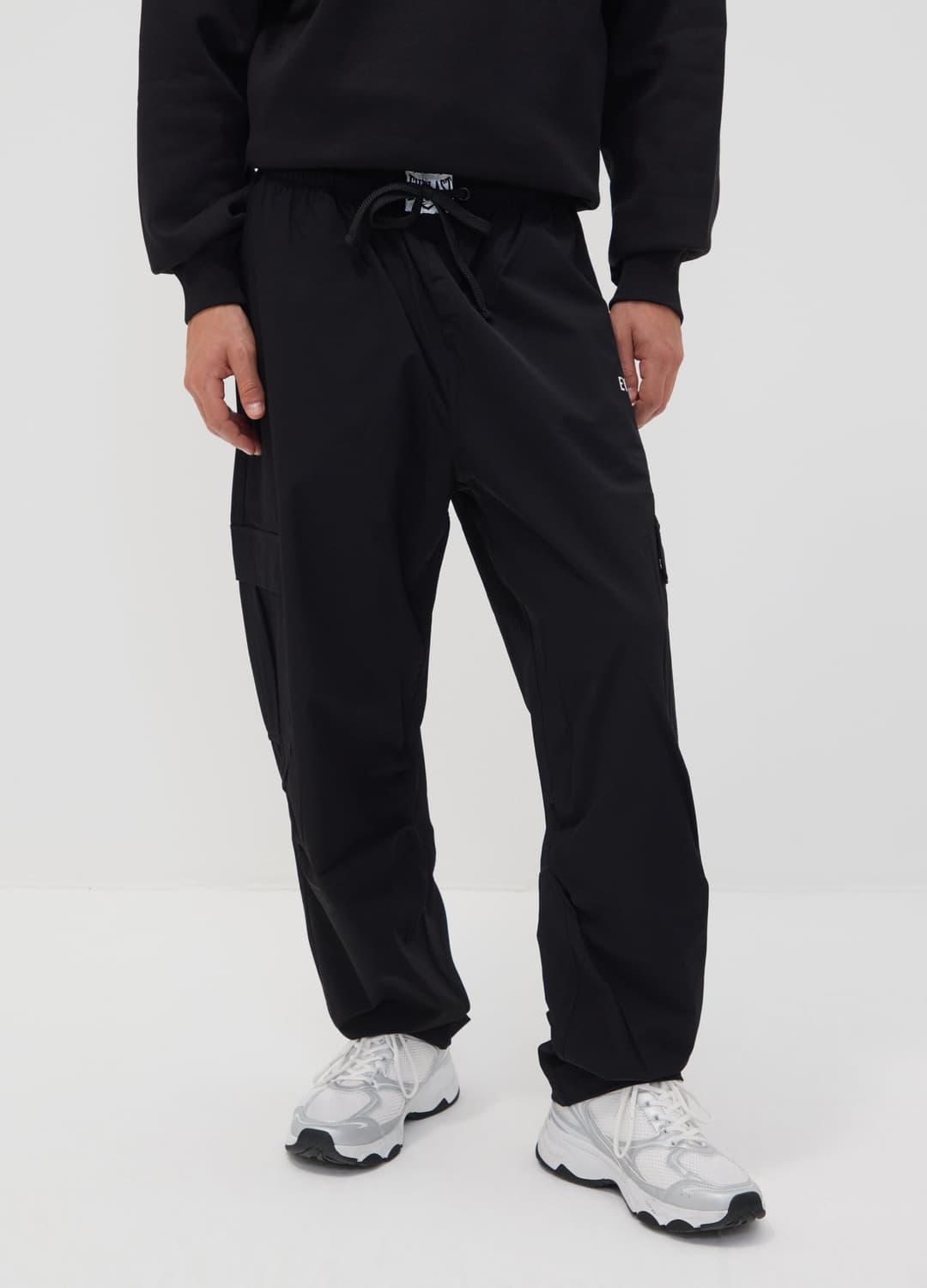 Pantaloni Cargo Neri Sportivi Con Coulisse | OVS Pantaloni Cargo Neri Sportivi Con Coulisse - 1 | OVS