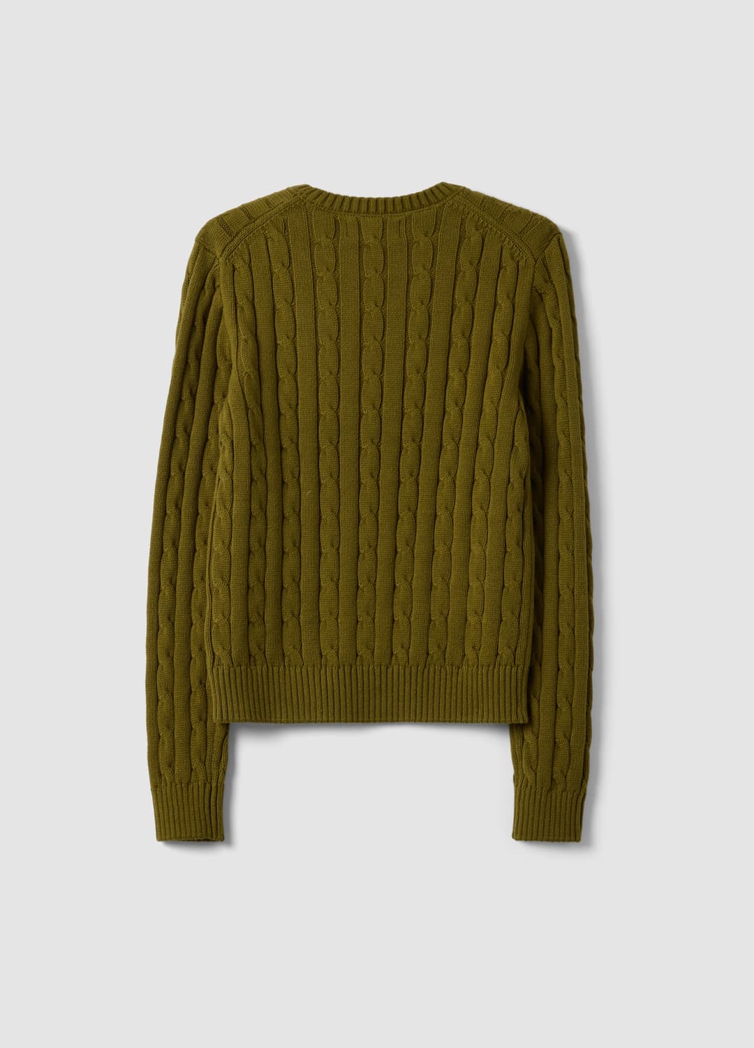 Maglia Verde In Puro Cotone A Trecce Con Girocollo | OVS Maglia Verde In Puro Cotone A Trecce Con Girocollo - 6 | OVS