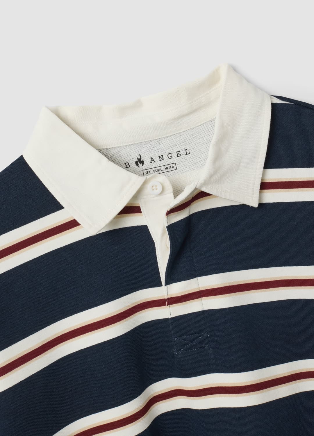 Polo Rugby Blu A Righe In Puro Cotone Con Colletto Classico | OVS Polo Rugby Blu A Righe In Puro Cotone Con Colletto Classico - 5 | OVS