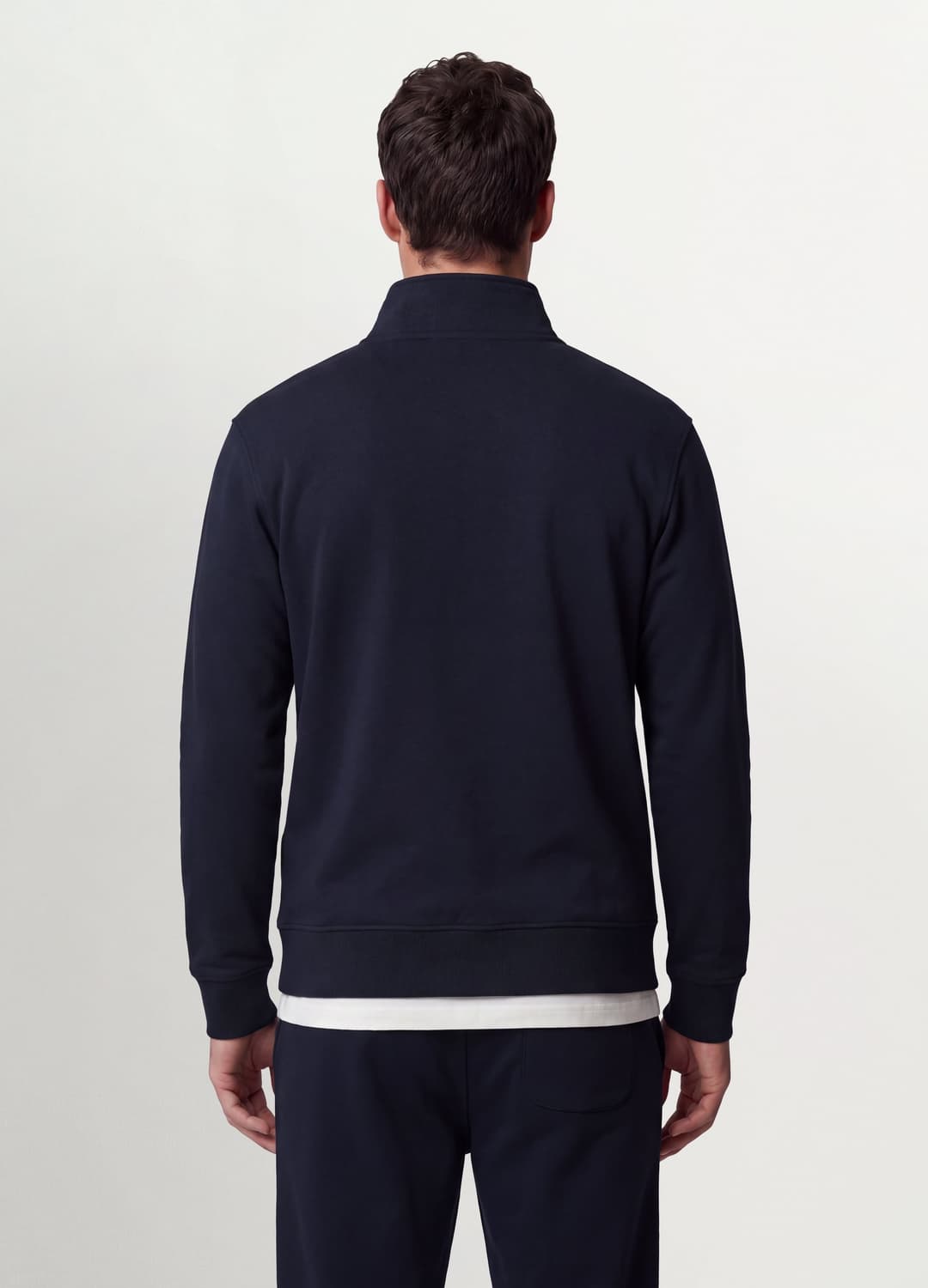 Felpa Blu In Misto Cotone Con Girocollo E Zip Regular Fit | OVS Felpa Blu In Misto Cotone Con Girocollo E Zip Regular Fit - 2 | OVS