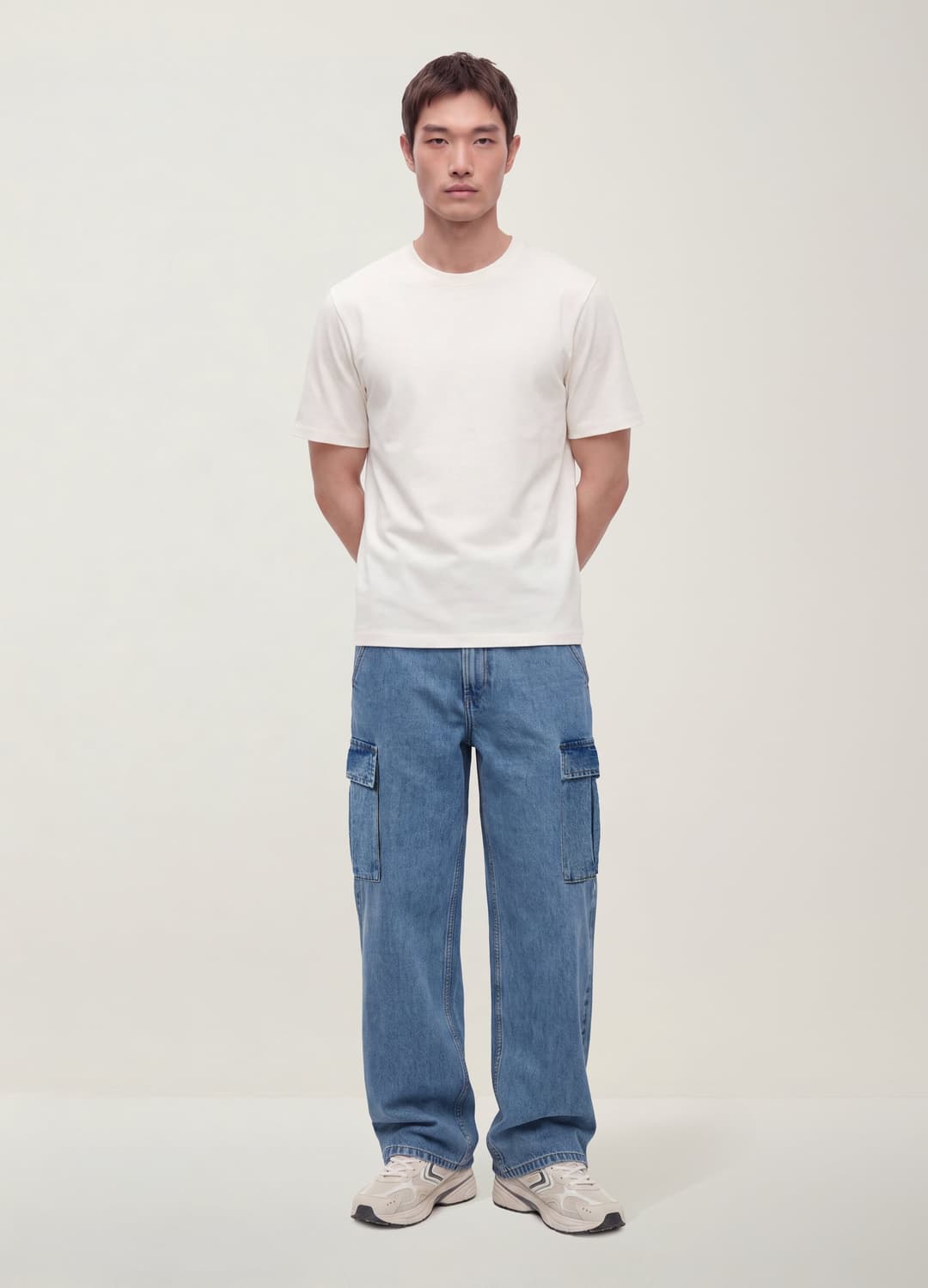 Blaue Cargo-jeans Aus Reiner Baumwolle Mit Wide-leg | OVS Blaue Cargo-jeans Aus Reiner Baumwolle Mit Wide-leg - 0 | OVS